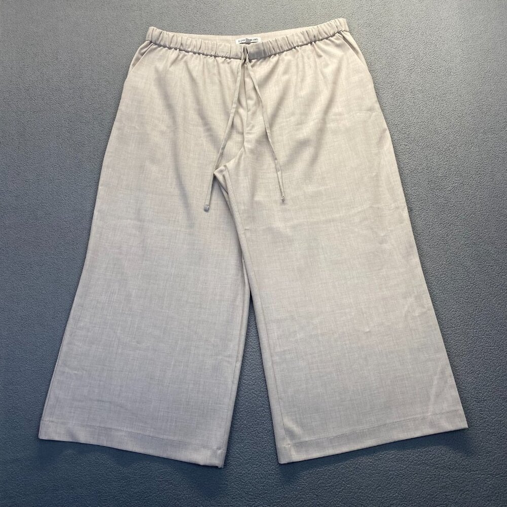 Elizabeth And James Wide Leg Beige Dress Pants Size XXL,Drawstring,Pockets - Picture 9 of 9